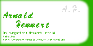 arnold hemmert business card